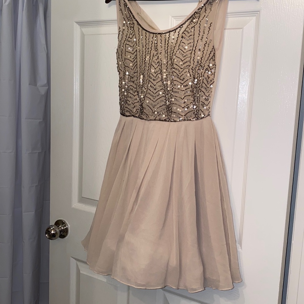 Sequin Dress color nude